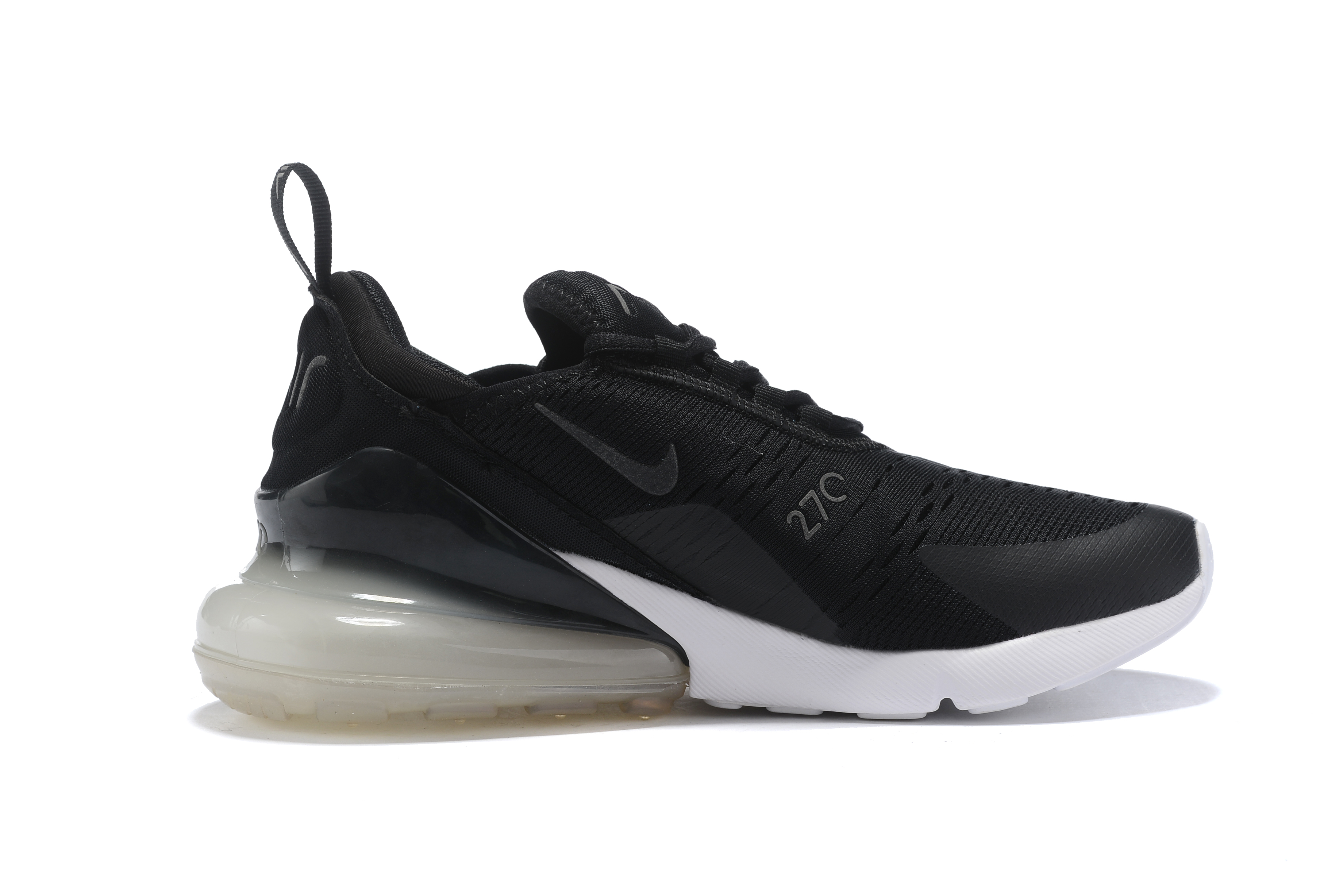 Nike Air Max 270 Midnight Black White Shoes - Click Image to Close